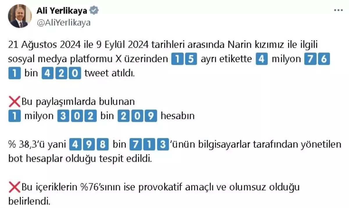 Narin Güran Cinayeti: Bot Hesaplar Tomar Tomar Paylaşıyor